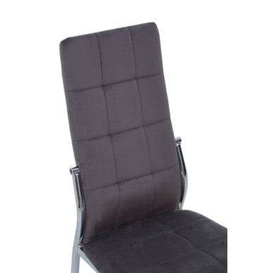 Tamzin Grey Velvet High Back Dining Chair