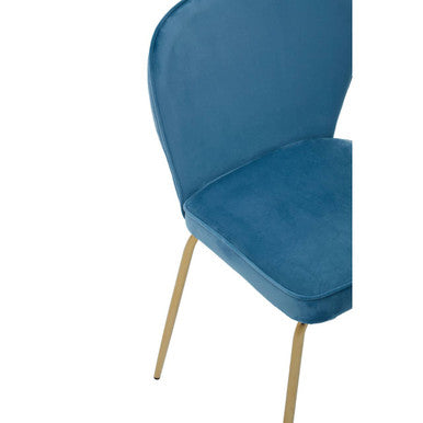 Tamzin Blue Velvet Tapered Back Dining Chair