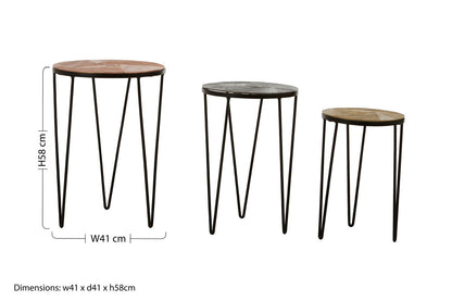 Mirano Set Of 3 Side Tables