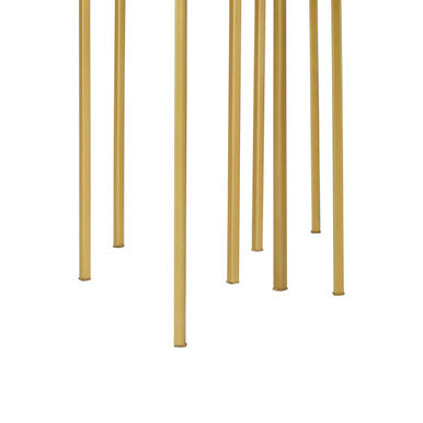 Rabia Grey Marble and Antique Brass Finish Set Of 3 Nesting Tables