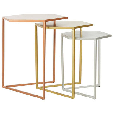 Rabia Nest Of 3 Hexagonal Nesting Table