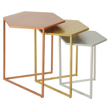 Rabia Nest Of 3 Hexagonal Nesting Table
