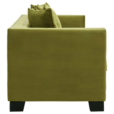 Sofia 3 Seat Moss Velvet Sofa