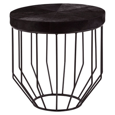 Kensington Townhouse Hair On Hide Top Round Side Table