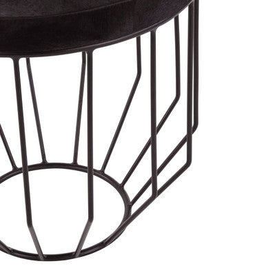 Kensington Townhouse Hair On Hide Top Round Side Table
