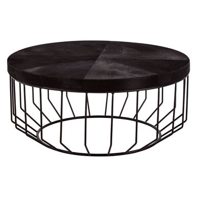 Kensington Townhouse Hair On Hide Top Round Coffee Table