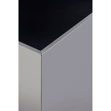 Carlox Square Chrome Finish Side Table