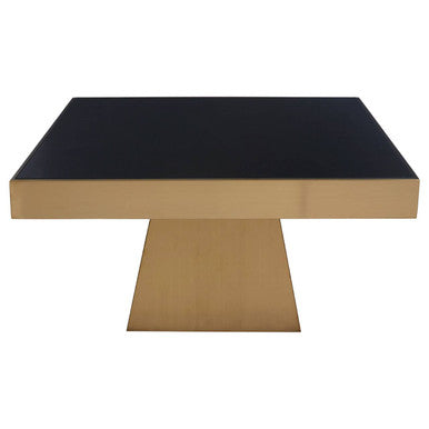 Carlox Square Gold Finish Coffee Table
