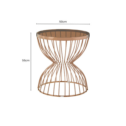 Tula Round Hourglass Base Side Table
