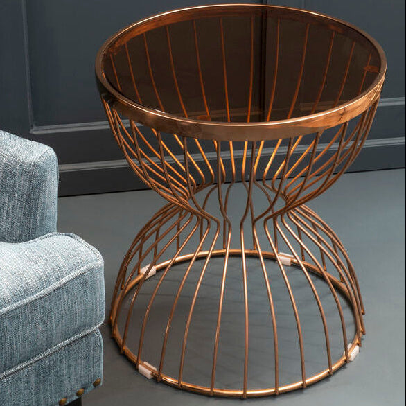 Tula Round Hourglass Base Side Table