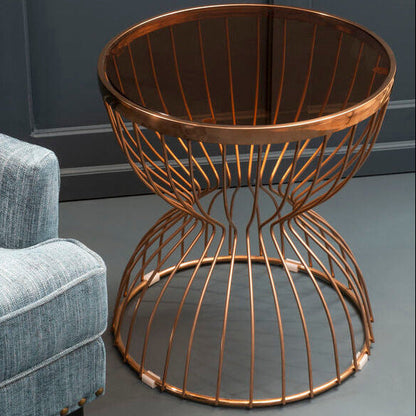 Tula Round Hourglass Base Side Table