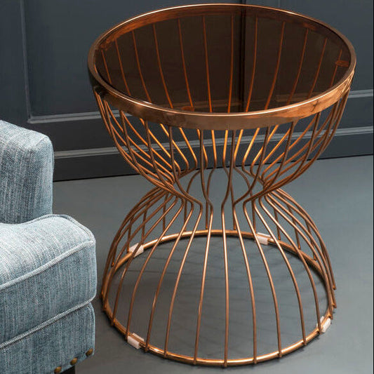Tula Round Hourglass Base Side Table