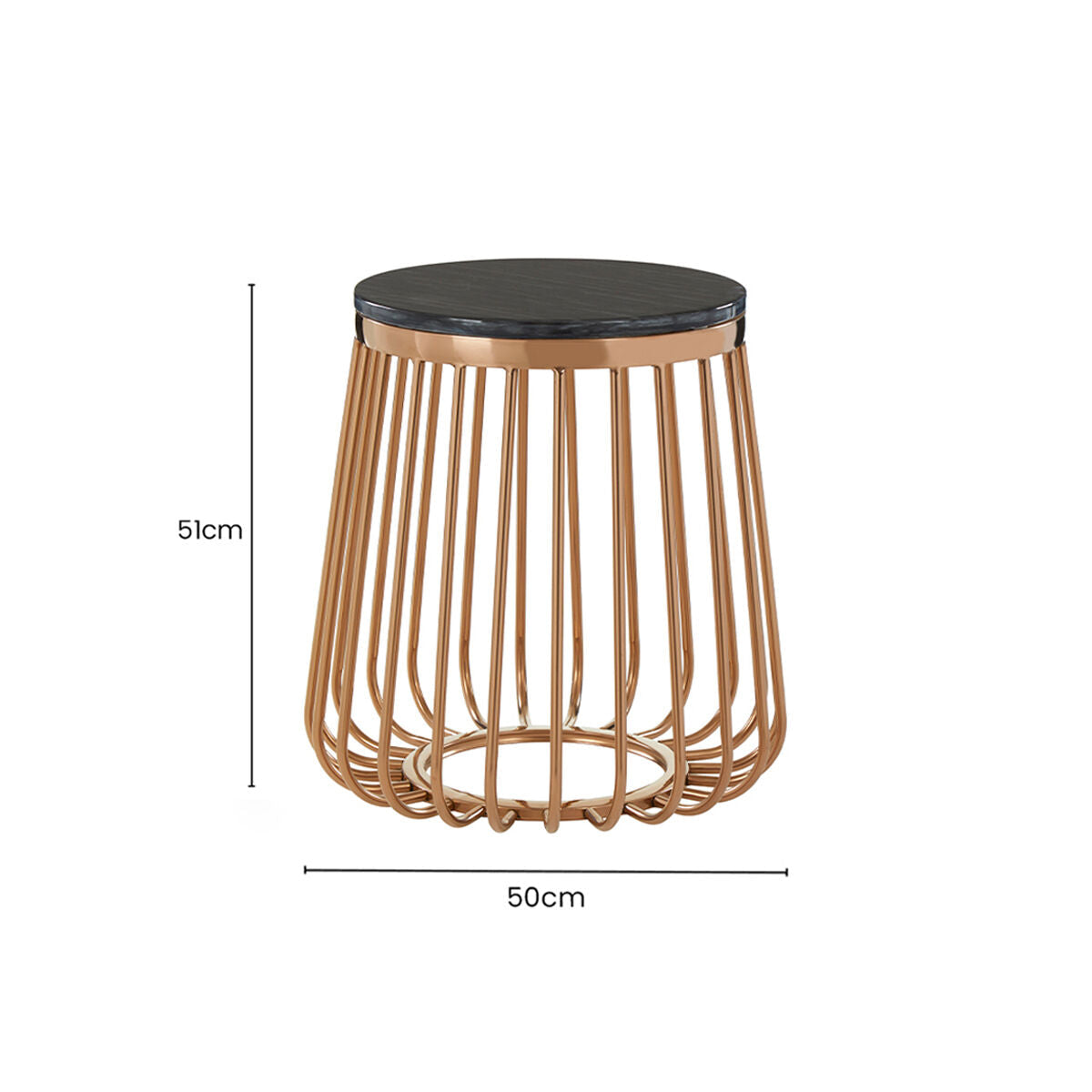 Tula Cage Design Round Side Table