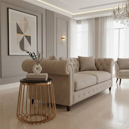 Tula Cage Design Round Side Table
