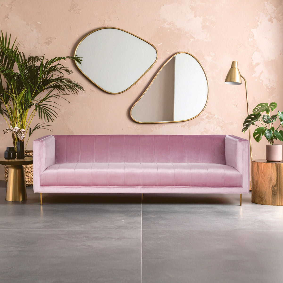 3 Seater Pink Sofa | Otylia