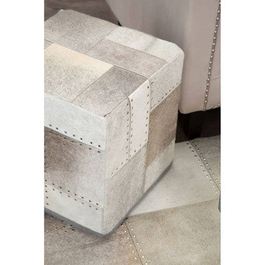 Safira Grey Pouffe