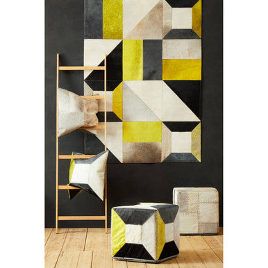 Safira Grey Pouffe