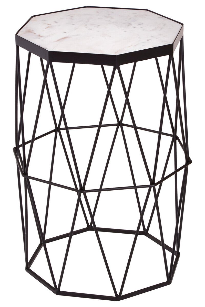 Shalimar Octagonal Black Finish Side Table