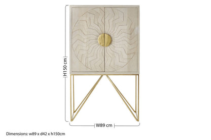 Sadras White Wash Mango Wood Cabinet