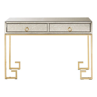 Rieti Antique Mirror and Gold Console Table