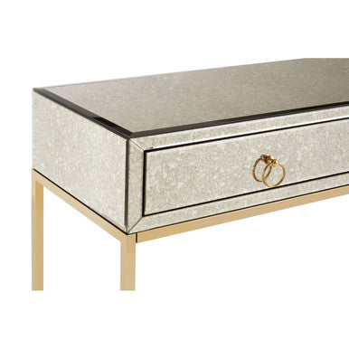 Rieti Antique Mirror and Gold Console Table