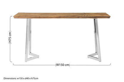 Gabar Natural Bamboo Console Table
