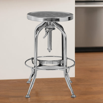 Gator Chrome Finish Adjustable Bar Stool