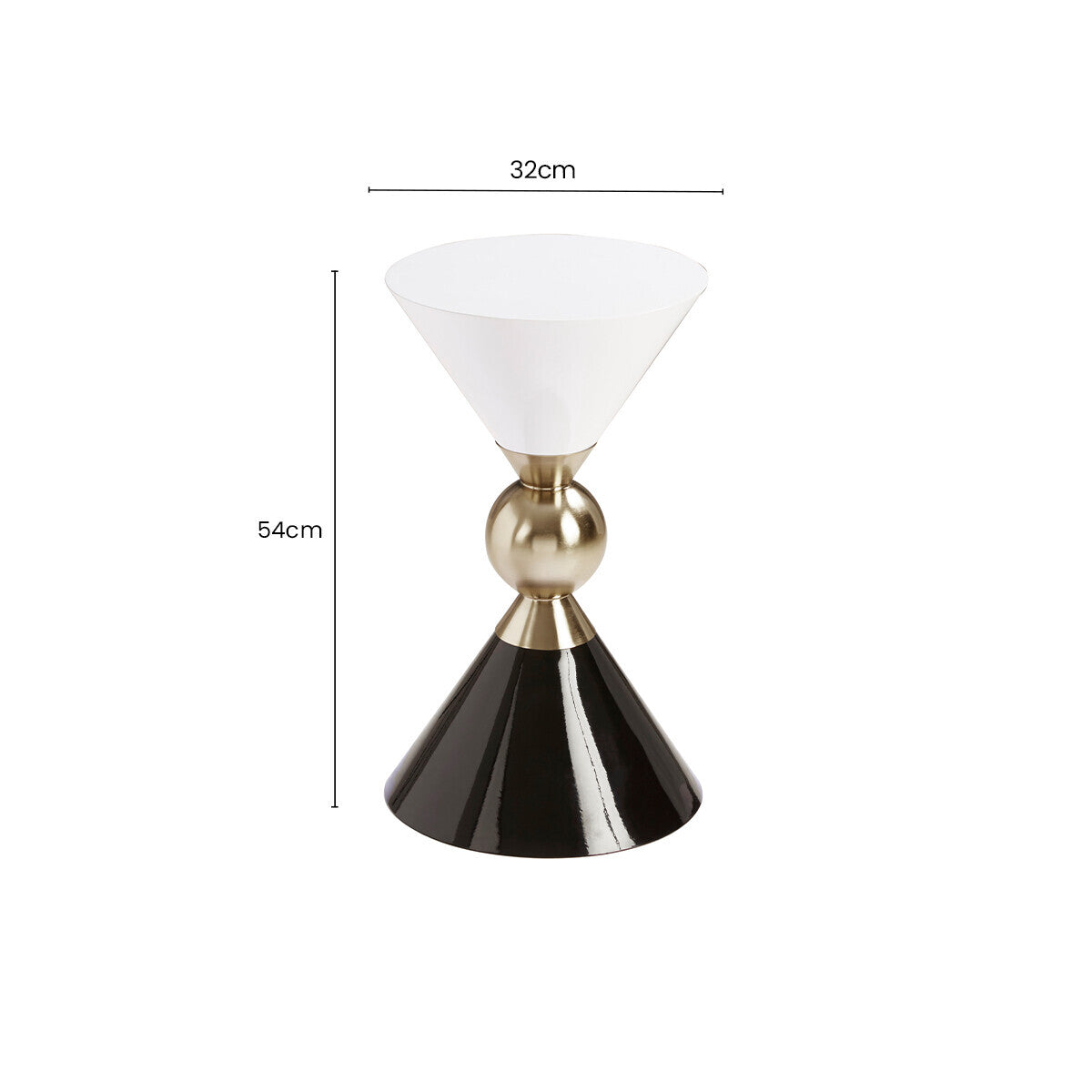 Martini Gold And Black Side Table