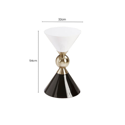 Martini Gold And Black Side Table