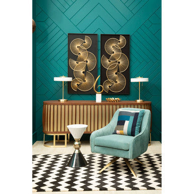 Martini Gold And Black Side Table