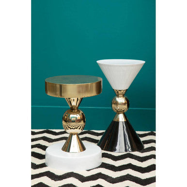 Martini Gold And Black Side Table
