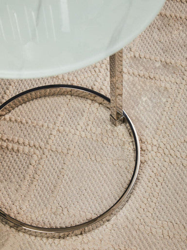 Oria End Table With White Marble Effect Top