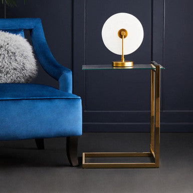 Oria Warm Metallic Finish End Table