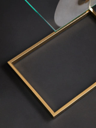 Oria Warm Metallic Finish End Table