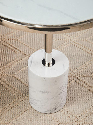 Oria Silver Frame End Table