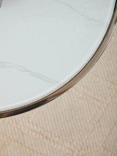 Oria Silver Frame End Table