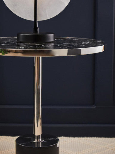 Oria Black Marble End Table