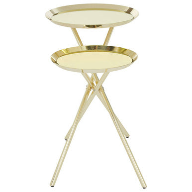 Oria Warm Metallic Side Table