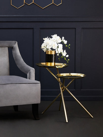 Oria Warm Metallic Side Table
