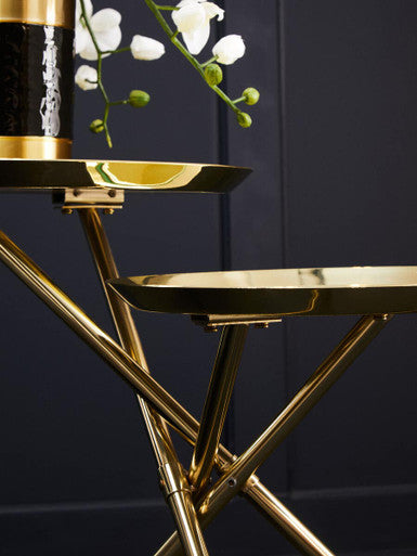 Oria Warm Metallic Side Table