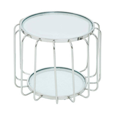 Oria Side Table With Glass Top