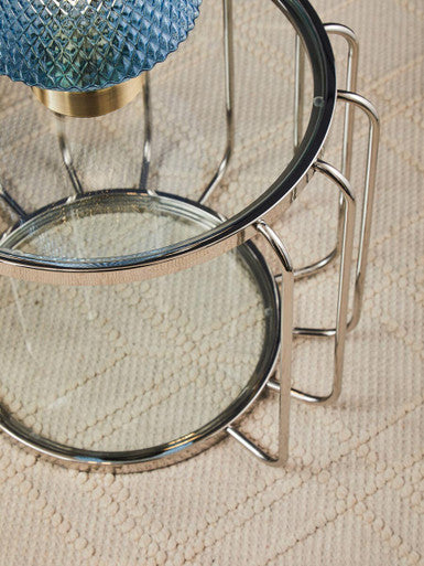 Oria Side Table With Glass Top