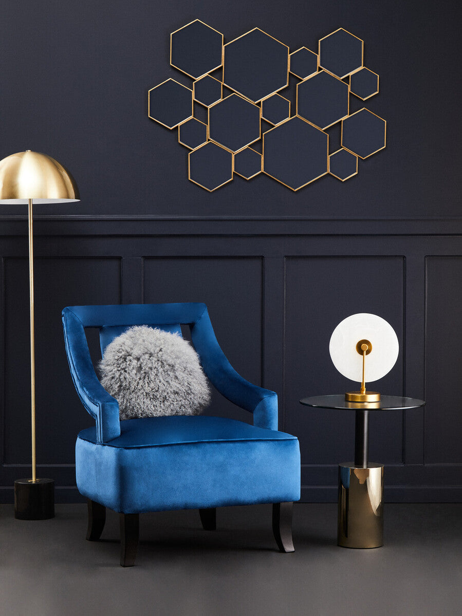 Oria End Table With Warm Metallic Base