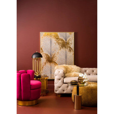 Oria End Table With Warm Metallic Base