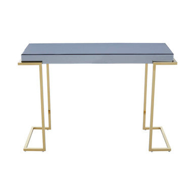 Mirrored Console Table in Gold and Grey Finish | Kaso