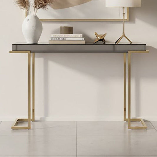 Mirrored Console Table in Gold and Grey Finish | Kaso