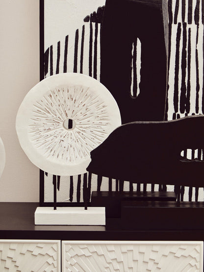 Dumas Black and White Four Door Sideboard