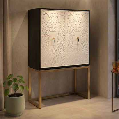 Black and White Two Door Cabinet | Dumas