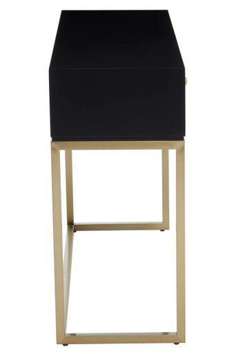 Dumas Black and White Console Table with Drawers