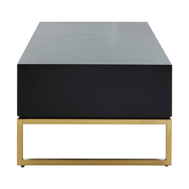 Dumas Black and White Four Drawer Coffee Table